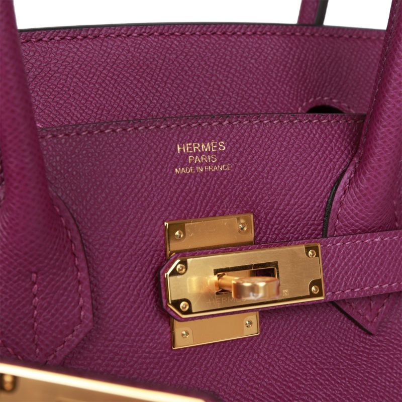 Hermes Birkin 30 Anemone Epsom Gold Hardware - Image 7