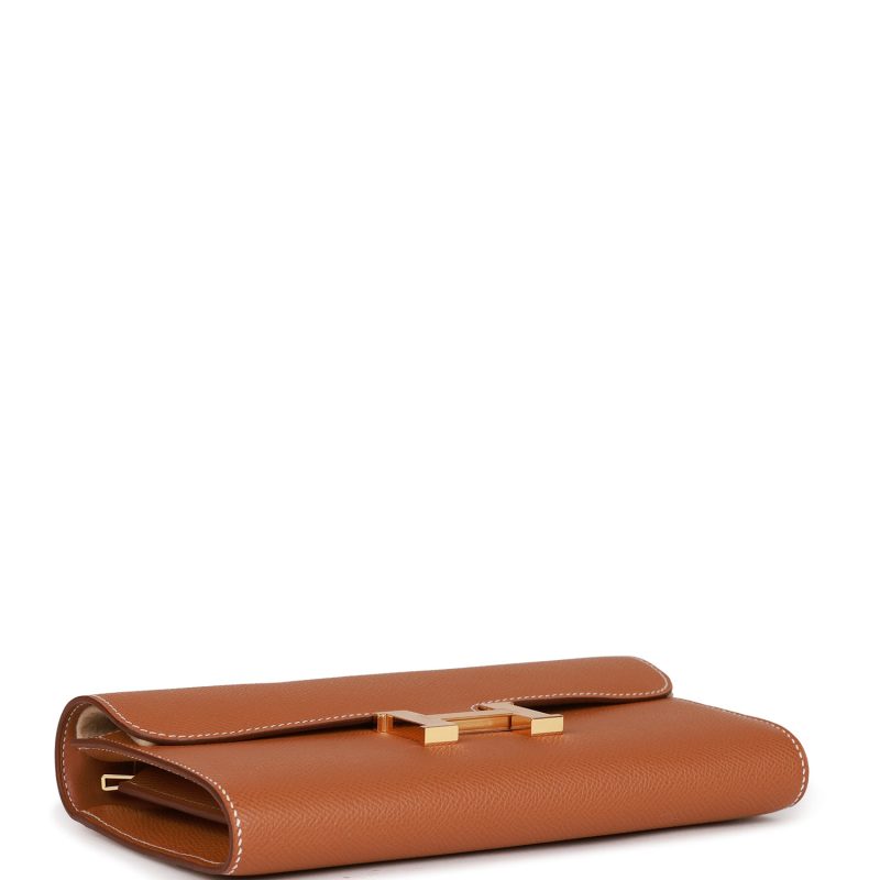 Hermes Constance Wallet To Go Gold Epsom Gold Hardware - Image 6