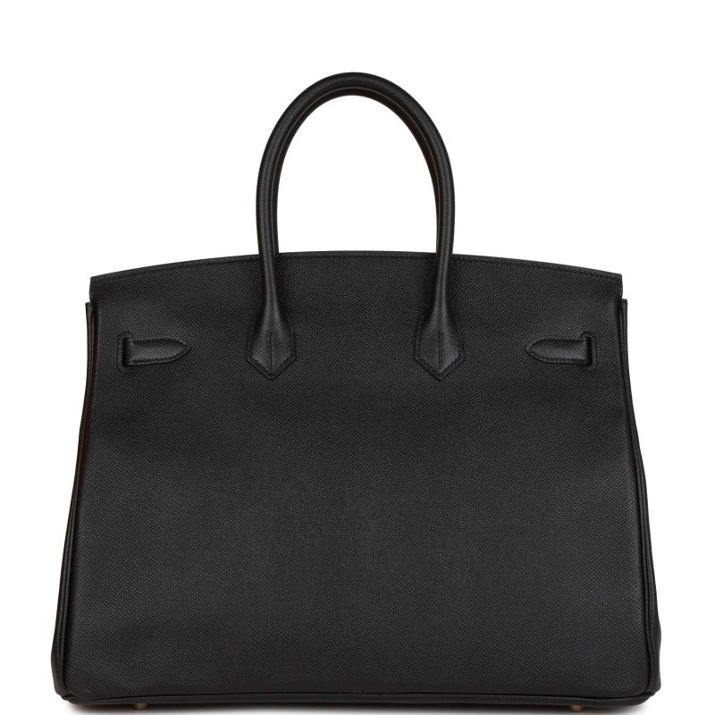 Hermes Birkin 35 Black Epsom Gold Hardware - Image 4