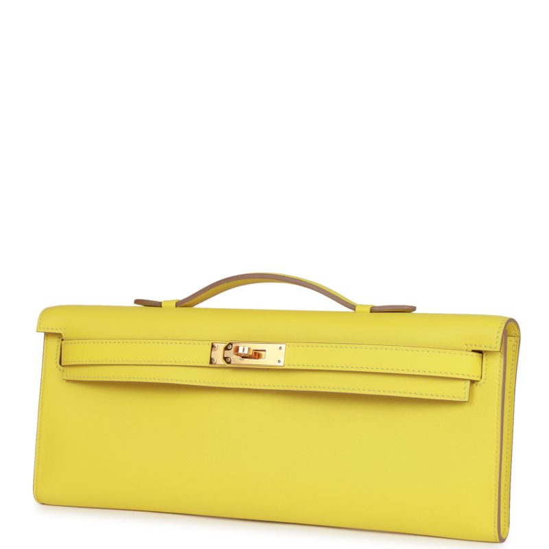 Hermes Kelly Cut Lime Swift Gold Hardware - Image 3