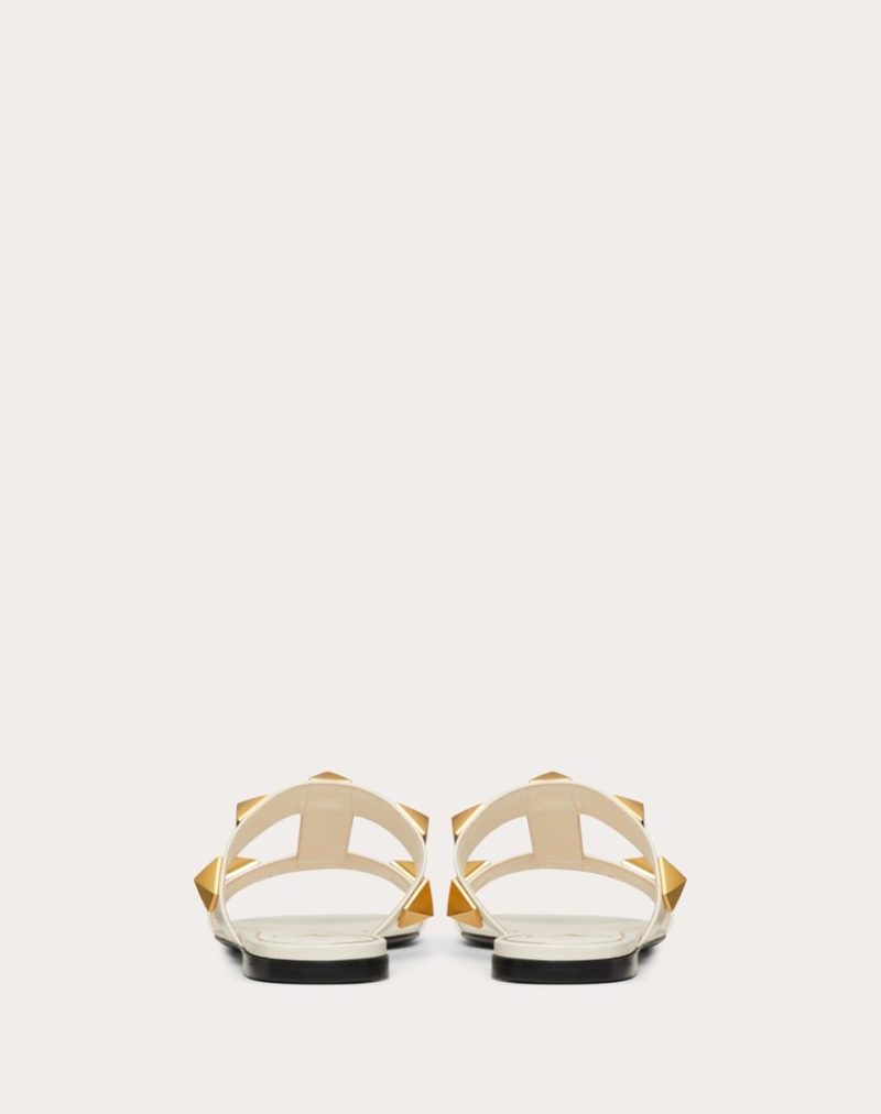 FLAT ROMAN STUD CALFSKIN SLIDE SANDAL - Image 5