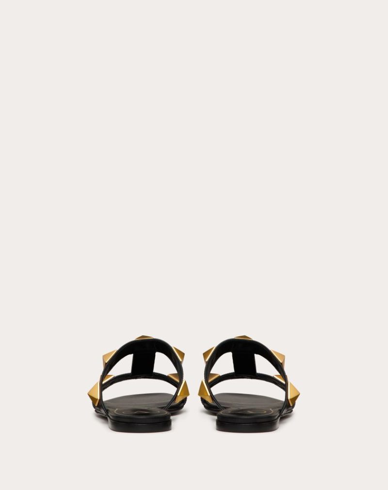 FLAT ROMAN STUD CALFSKIN SLIDE SANDAL - Image 5