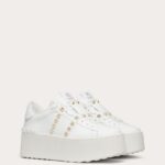 FLATFORM ROCKSTUD UNTITLED SNEAKER IN CALFSKIN
