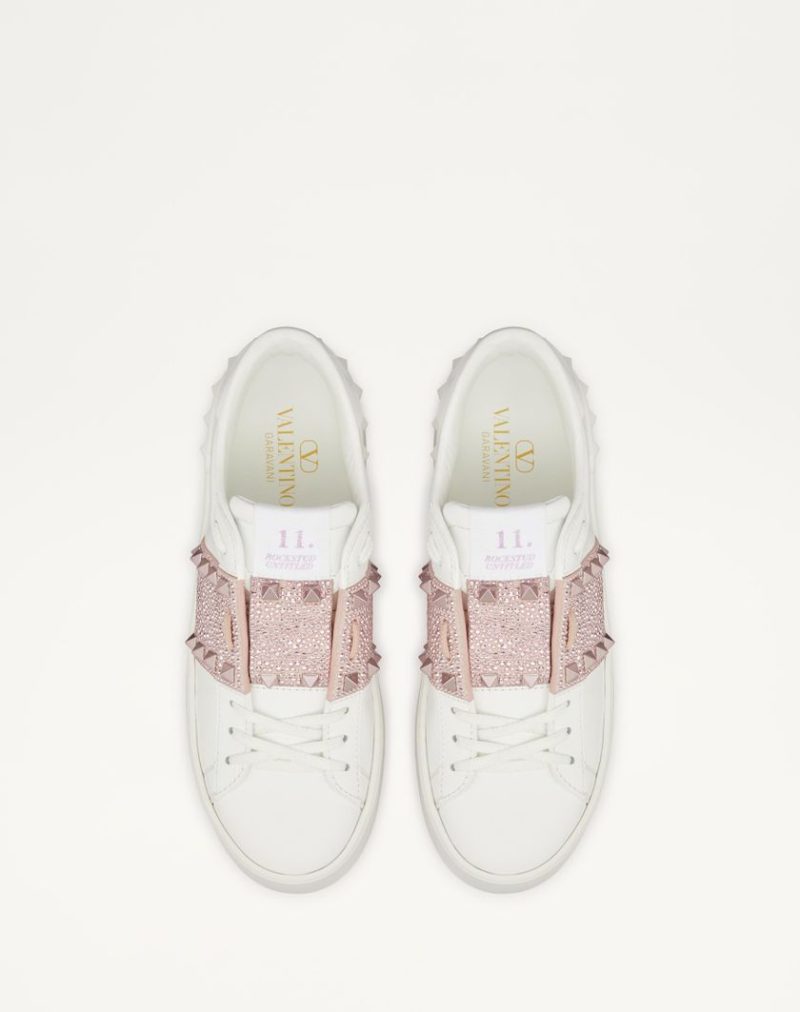 FLATFORM ROCKSTUD UNTITLED SNEAKER IN CALFSKIN WITH MICRO STUDS - Image 3
