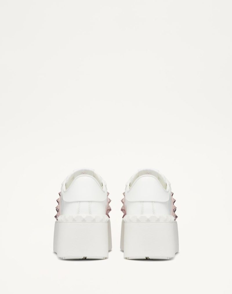 FLATFORM ROCKSTUD UNTITLED SNEAKER IN CALFSKIN WITH MICRO STUDS - Image 4