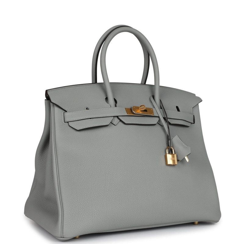 Hermes Birkin 35 Gris Mouette Togo Gold Hardware - Image 2
