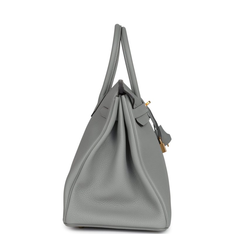 Hermes Birkin 35 Gris Mouette Togo Gold Hardware - Image 3