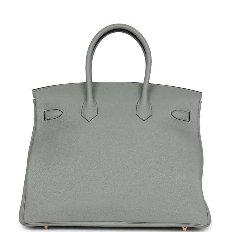 Hermes Birkin 35 Gris Mouette Togo Gold Hardware - Image 4