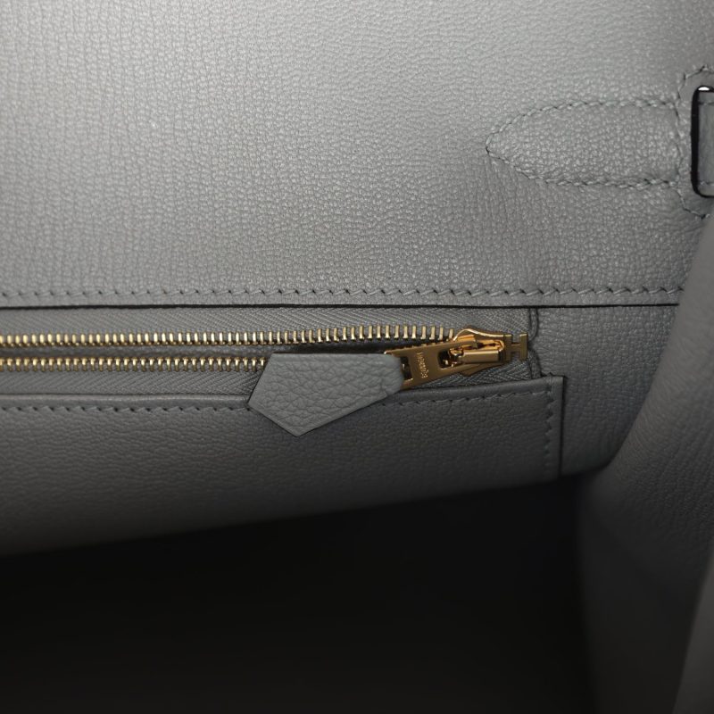 Hermes Birkin 35 Gris Mouette Togo Gold Hardware - Image 8