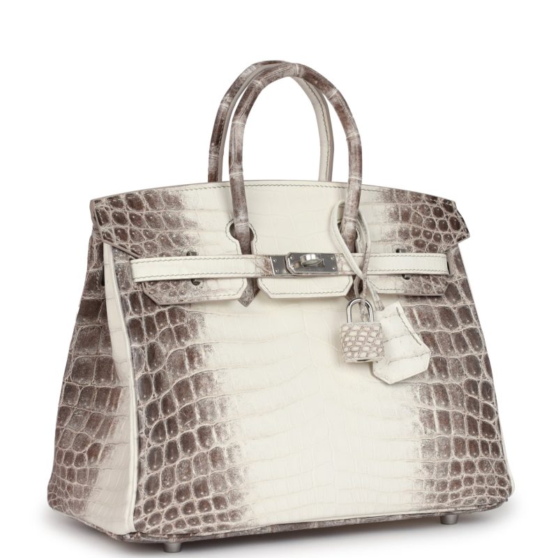 Hermes Birkin 25 Himalaya Niloticus Crocodile Palladium Hardware - Image 2