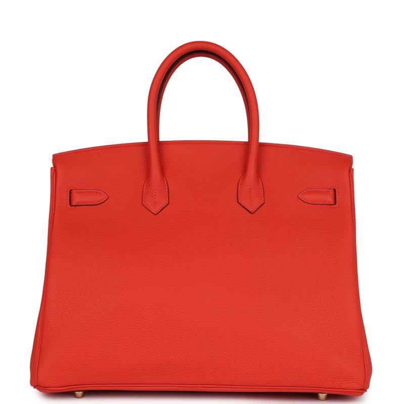 Hermes Birkin 35 Capucine Togo Gold Hardware - Image 4