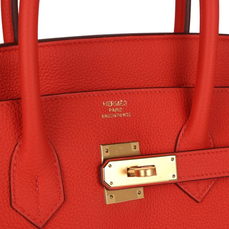 Hermes Birkin 35 Capucine Togo Gold Hardware - Image 6