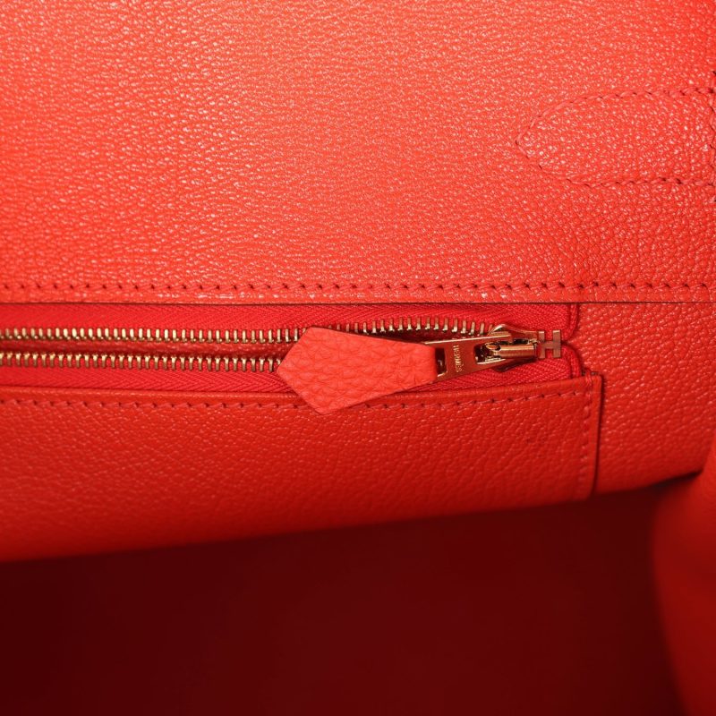 Hermes Birkin 35 Capucine Togo Gold Hardware - Image 8