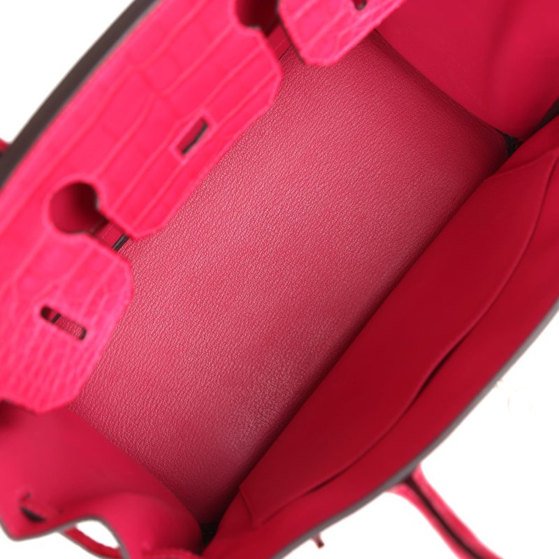 Hermes Birkin 30 Framboise Matte Alligator Togo Touch Palladium Hardware - Image 7