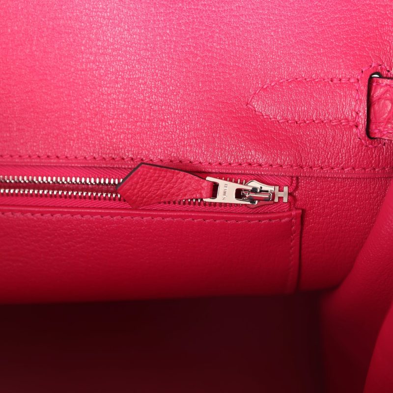 Hermes Birkin 30 Framboise Matte Alligator Togo Touch Palladium Hardware - Image 8