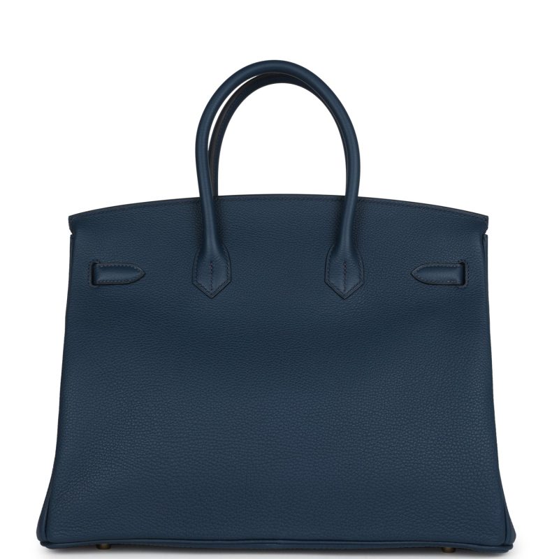 Hermes Birkin 35 Bleu De Prusse Togo Gold Hardware - Image 4
