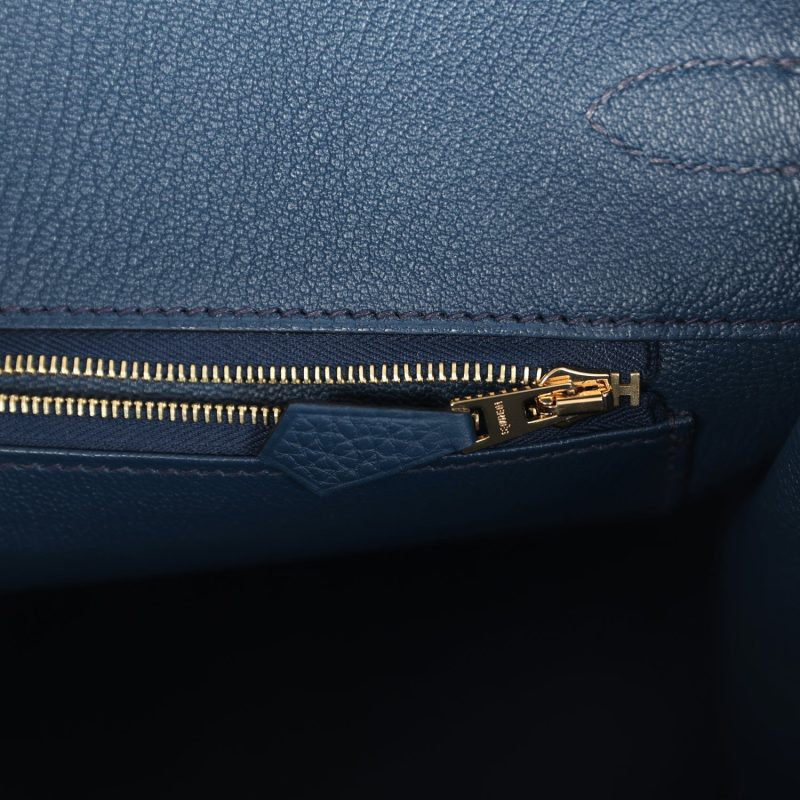 Hermes Birkin 35 Bleu De Prusse Togo Gold Hardware - Image 7