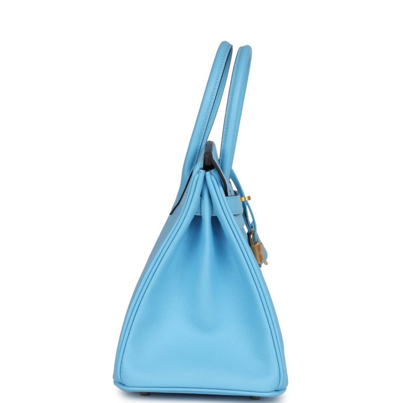 Hermes Birkin 30 Celeste Epsom Gold Hardware - Image 3