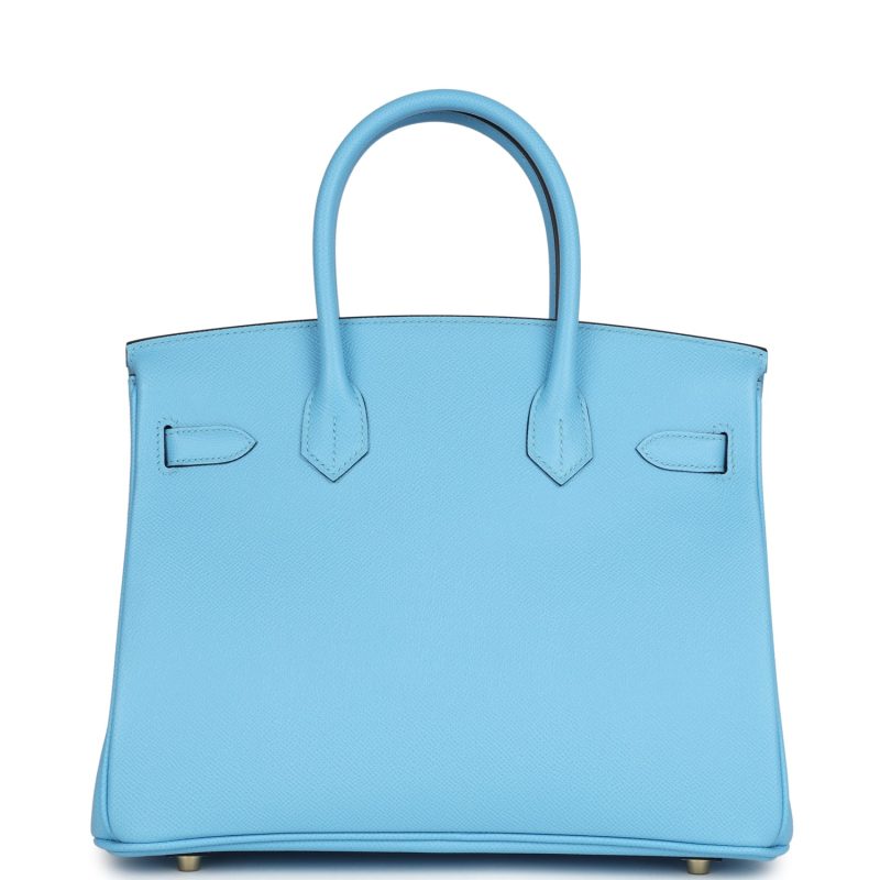 Hermes Birkin 30 Celeste Epsom Gold Hardware - Image 4
