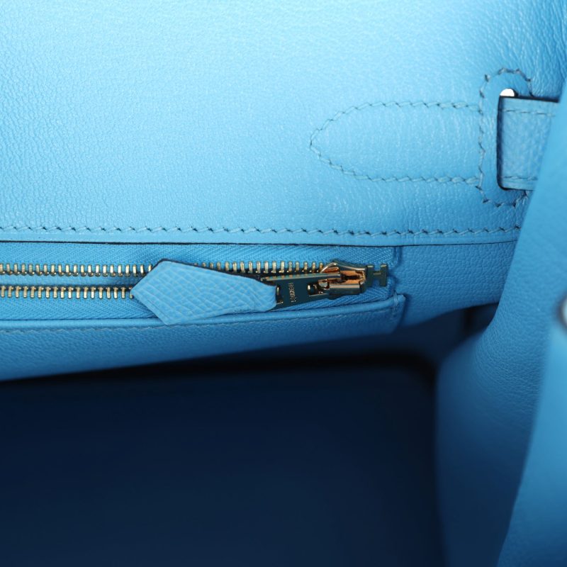 Hermes Birkin 30 Celeste Epsom Gold Hardware - Image 8