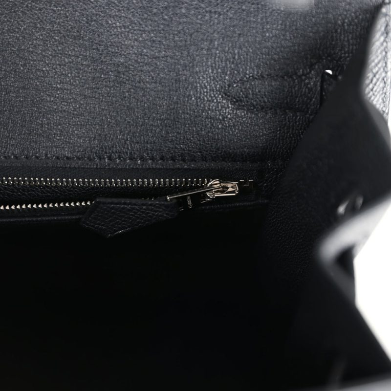 Hermes Birkin Sellier 25 Black Epsom Electrum Hardware - Image 8