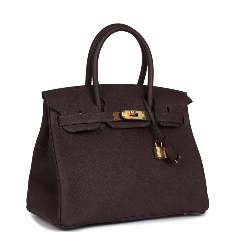 Hermes Birkin 30 Chocolat Togo Gold Hardware - Image 2