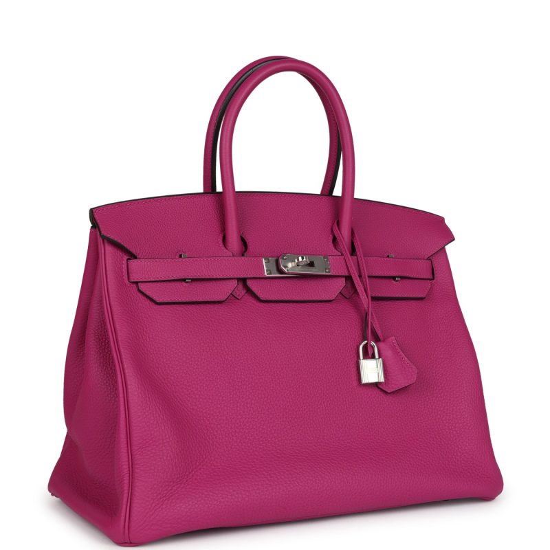 Hermes Birkin 35 Rose Pourpre Togo Palladium Hardware - Image 2