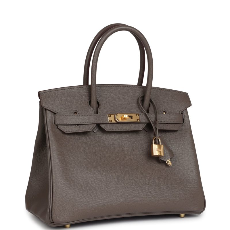 Hermes Birkin 30 Etain Epsom Gold Hardware - Image 2