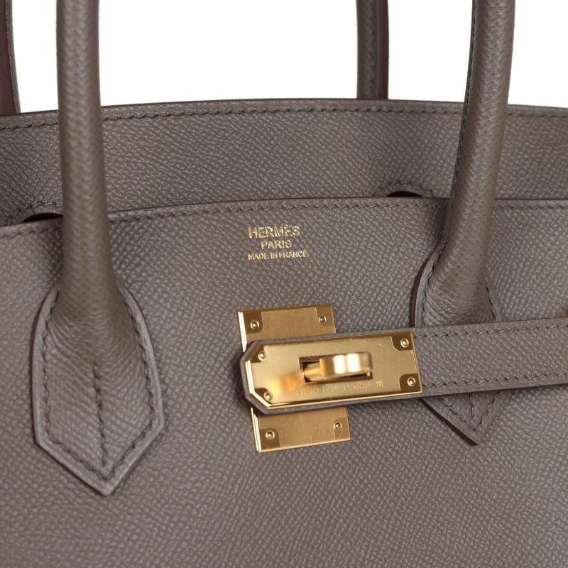 Hermes Birkin 30 Etain Epsom Gold Hardware - Image 6