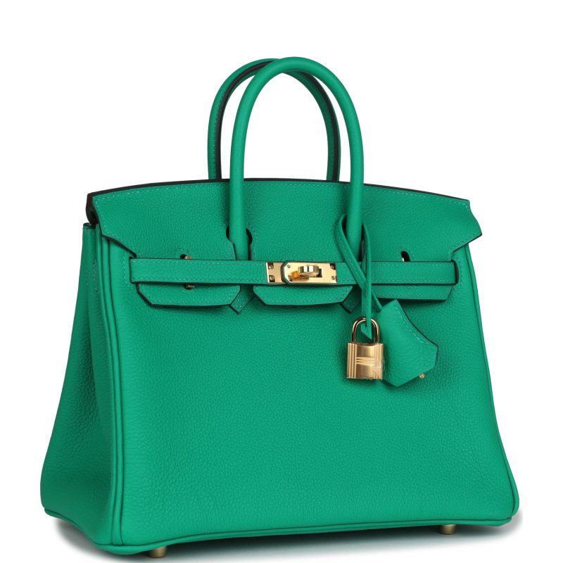 Hermes Birkin 25 Menthe Togo Gold Hardware - Image 2