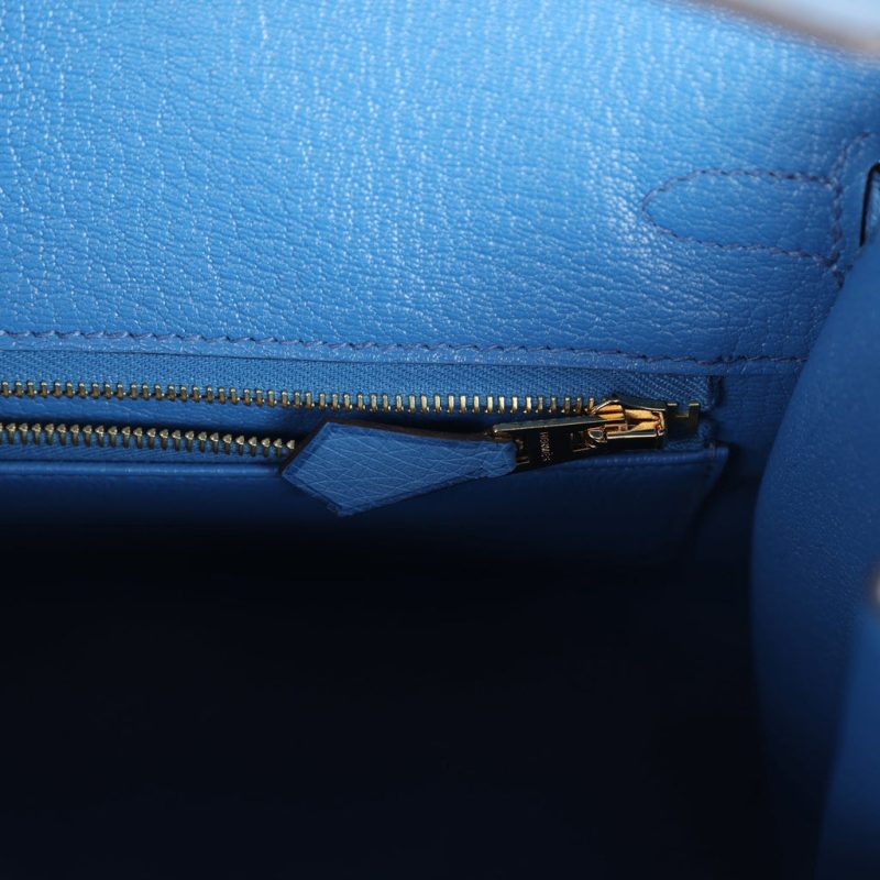 Hermes Birkin Sellier 25 Mykonos Ostrich Gold Hardware - Image 8