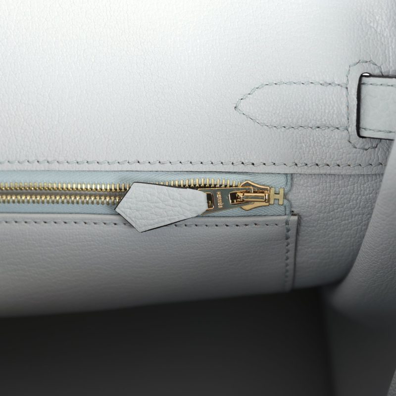 Hermes Birkin 30 Bleu Pale Togo Gold Hardware - Image 8