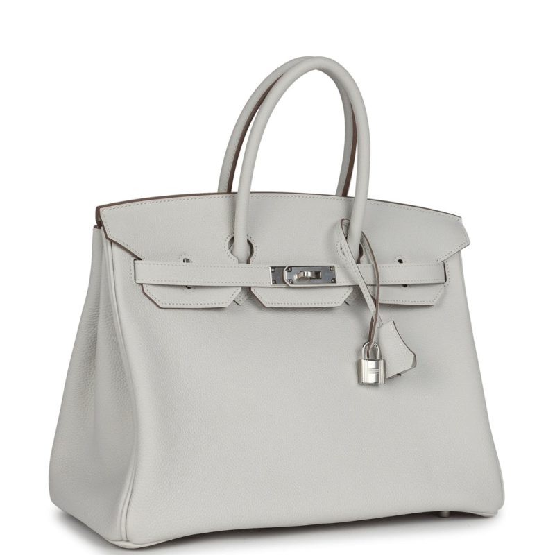 Hermes Birkin 35 Gris Pale Togo Palladium Hardware - Image 2