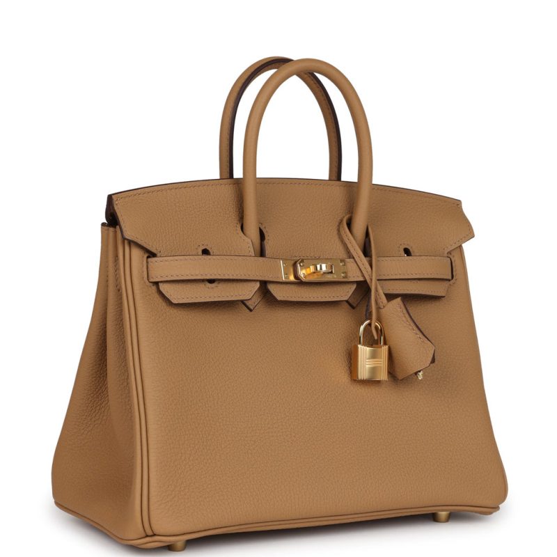 Hermes Birkin 25 Biscuit Togo Gold Hardware - Image 2