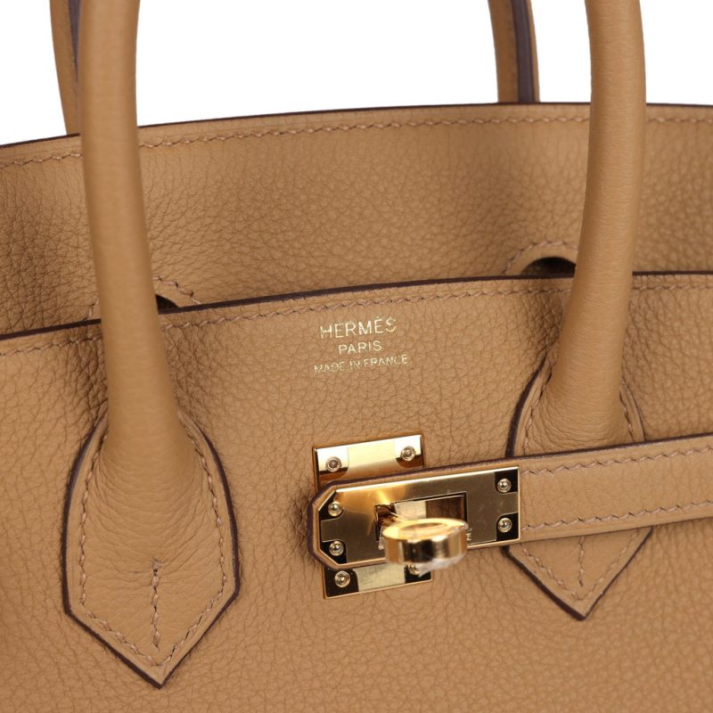 Hermes Birkin 25 Biscuit Togo Gold Hardware - Image 6