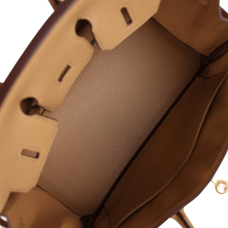 Hermes Birkin 25 Biscuit Togo Gold Hardware - Image 7