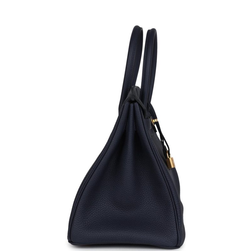 Hermes Birkin 35 Bleu Nuit Togo Gold Hardware - Image 3