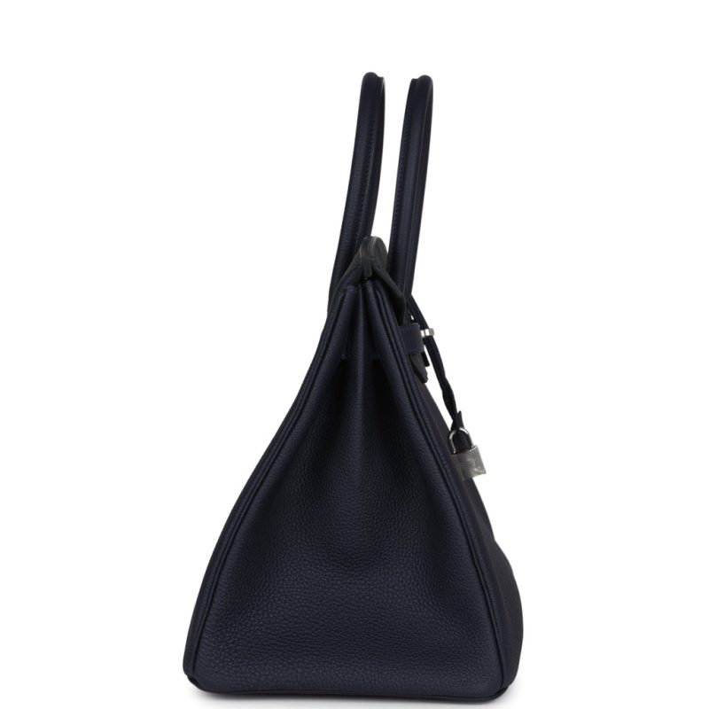Hermes Birkin 35 Bleu Nuit Togo Palladium Hardware - Image 3