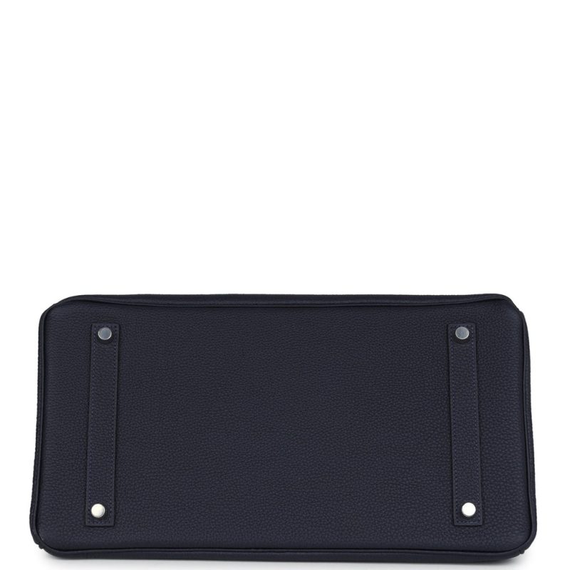 Hermes Birkin 35 Bleu Nuit Togo Palladium Hardware - Image 5