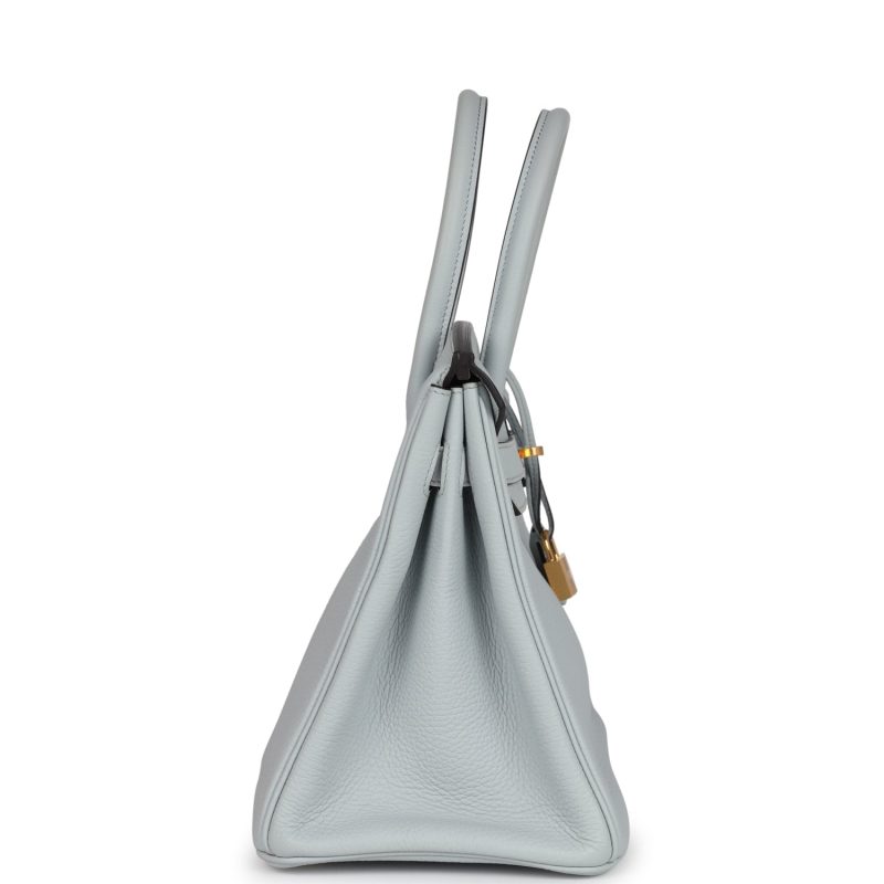 Hermes Birkin 30 Bleu Pale Clemence Gold Hardware - Image 3