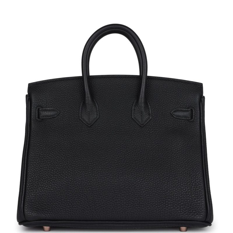 Hermes Birkin 25 Black Togo Rose Gold Hardware - Image 4