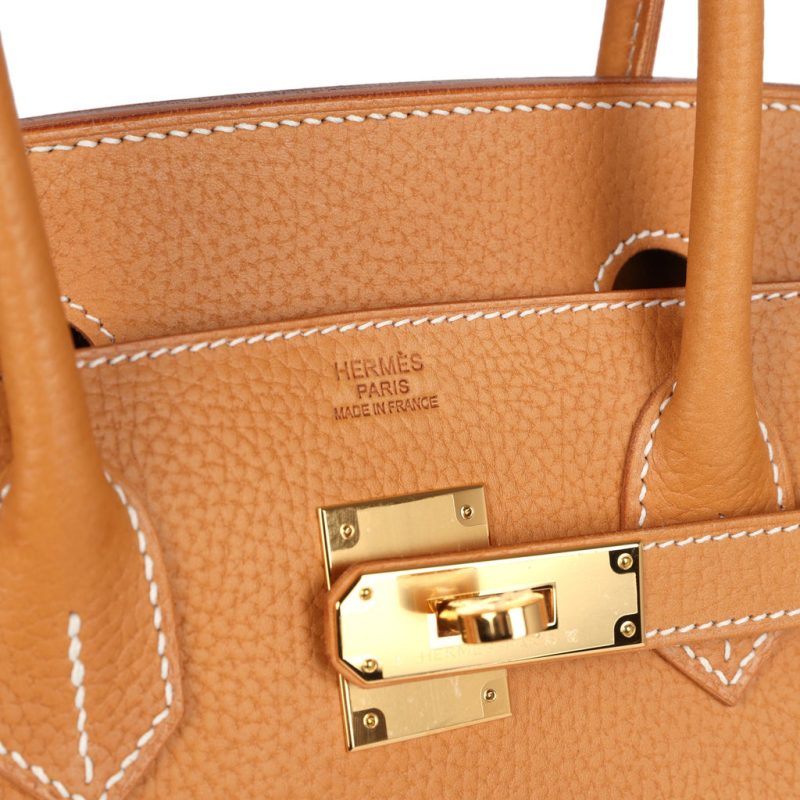 Hermes Birkin Sellier 30 Naturel Sable Vache Naturel Graine Gold Hardware - Image 6