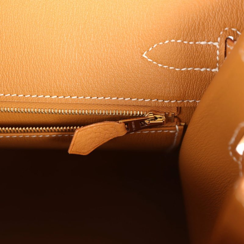 Hermes Birkin Sellier 30 Naturel Sable Vache Naturel Graine Gold Hardware - Image 8