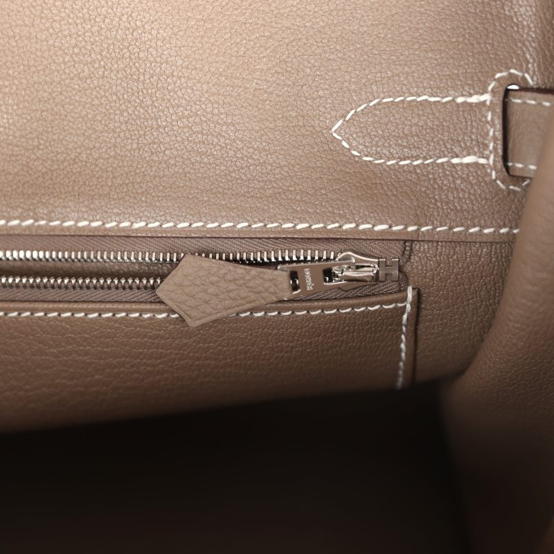 Hermes Birkin 30 Etoupe Togo Palladium Hardware - Image 8