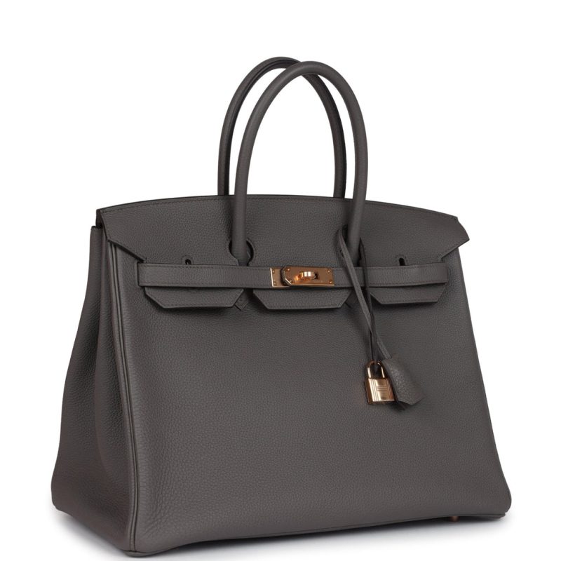 Hermes Birkin 35 Etain Togo Rose Gold Hardware - Image 2
