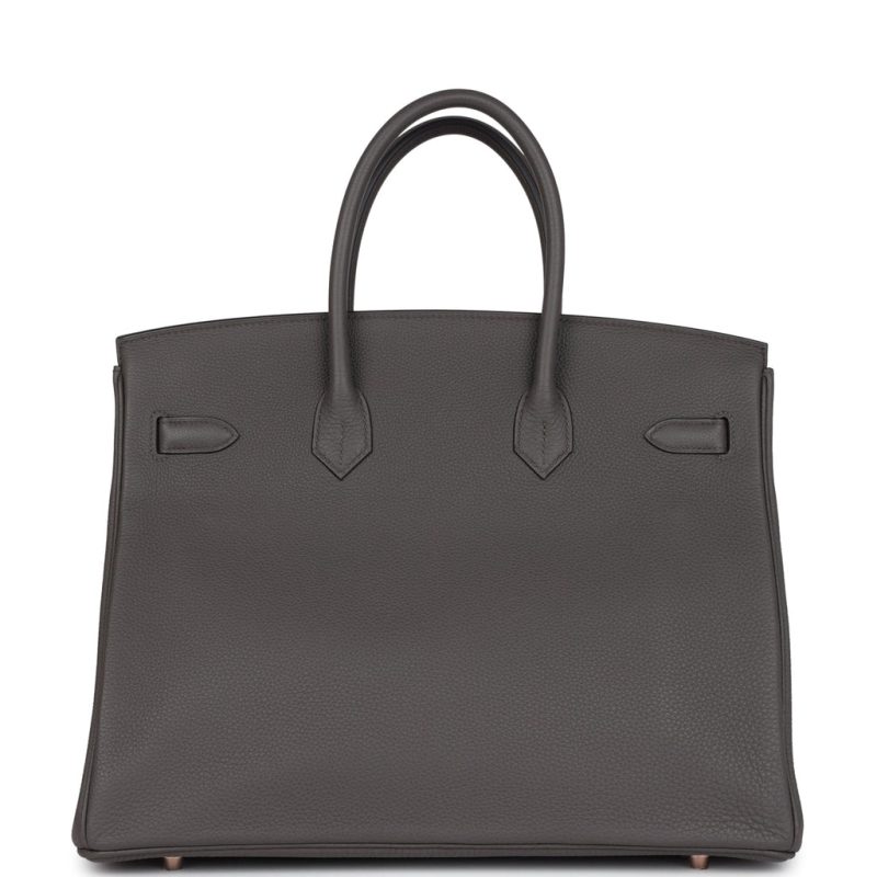 Hermes Birkin 35 Etain Togo Rose Gold Hardware - Image 4