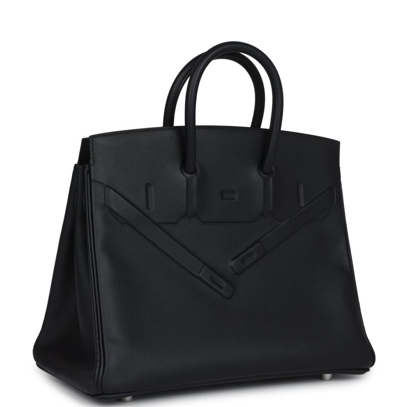 Hermes Birkin 25 Shadow Black Swift Palladium Hardware - Image 2