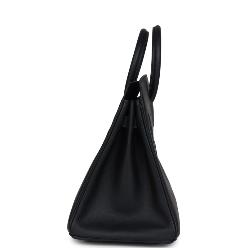 Hermes Birkin 25 Shadow Black Swift Palladium Hardware - Image 3