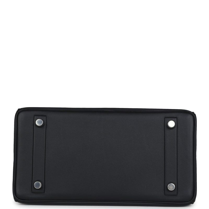 Hermes Birkin 25 Shadow Black Swift Palladium Hardware - Image 5