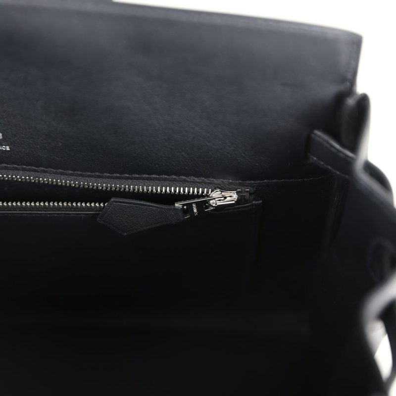 Hermes Birkin 25 Shadow Black Swift Palladium Hardware - Image 8